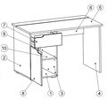 Santino White Gloss Computer Desk S14: Modern Home Office Workstation with Storage - UK Luxury Furniture